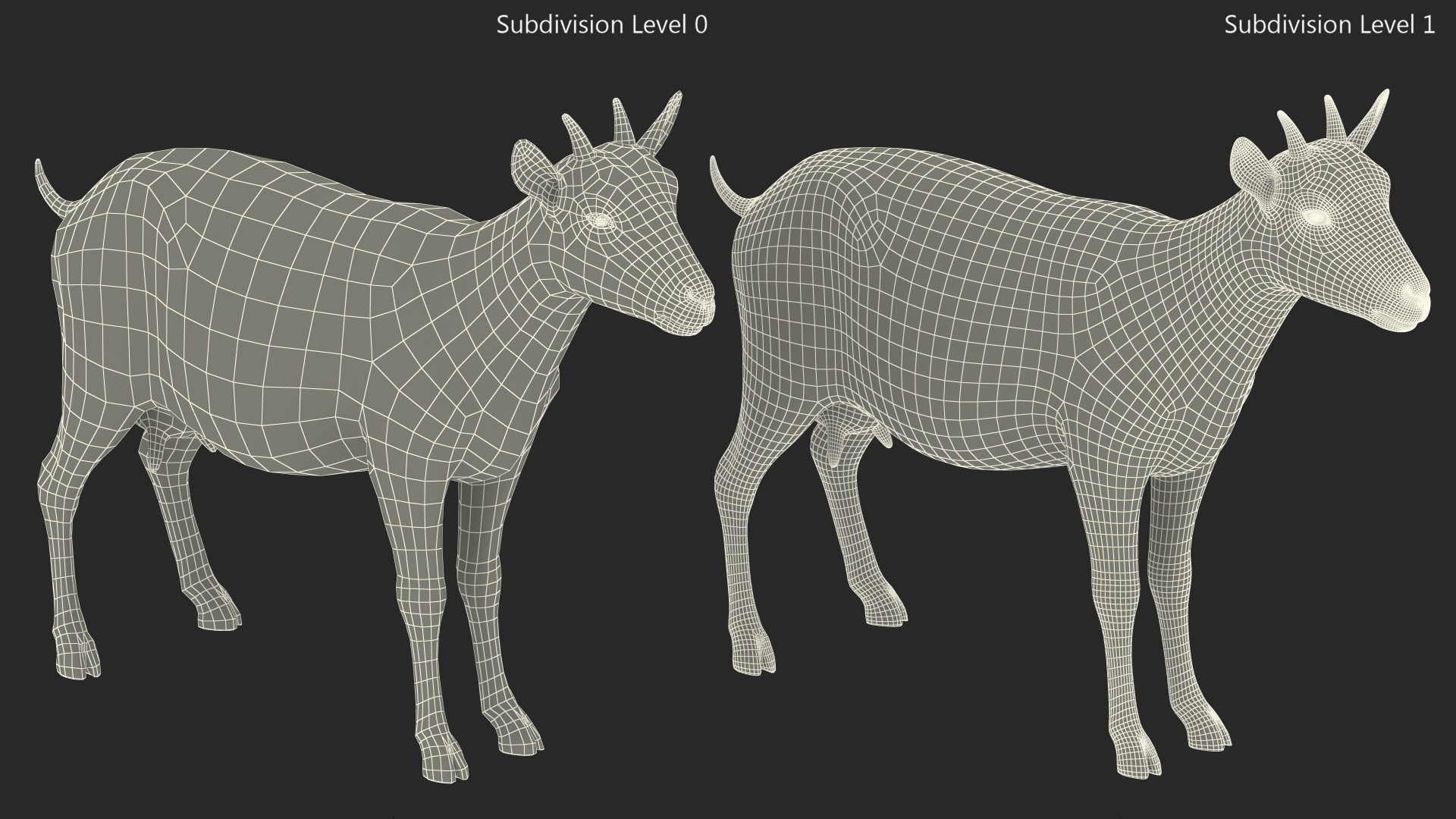 3D Dairy Goat Brown