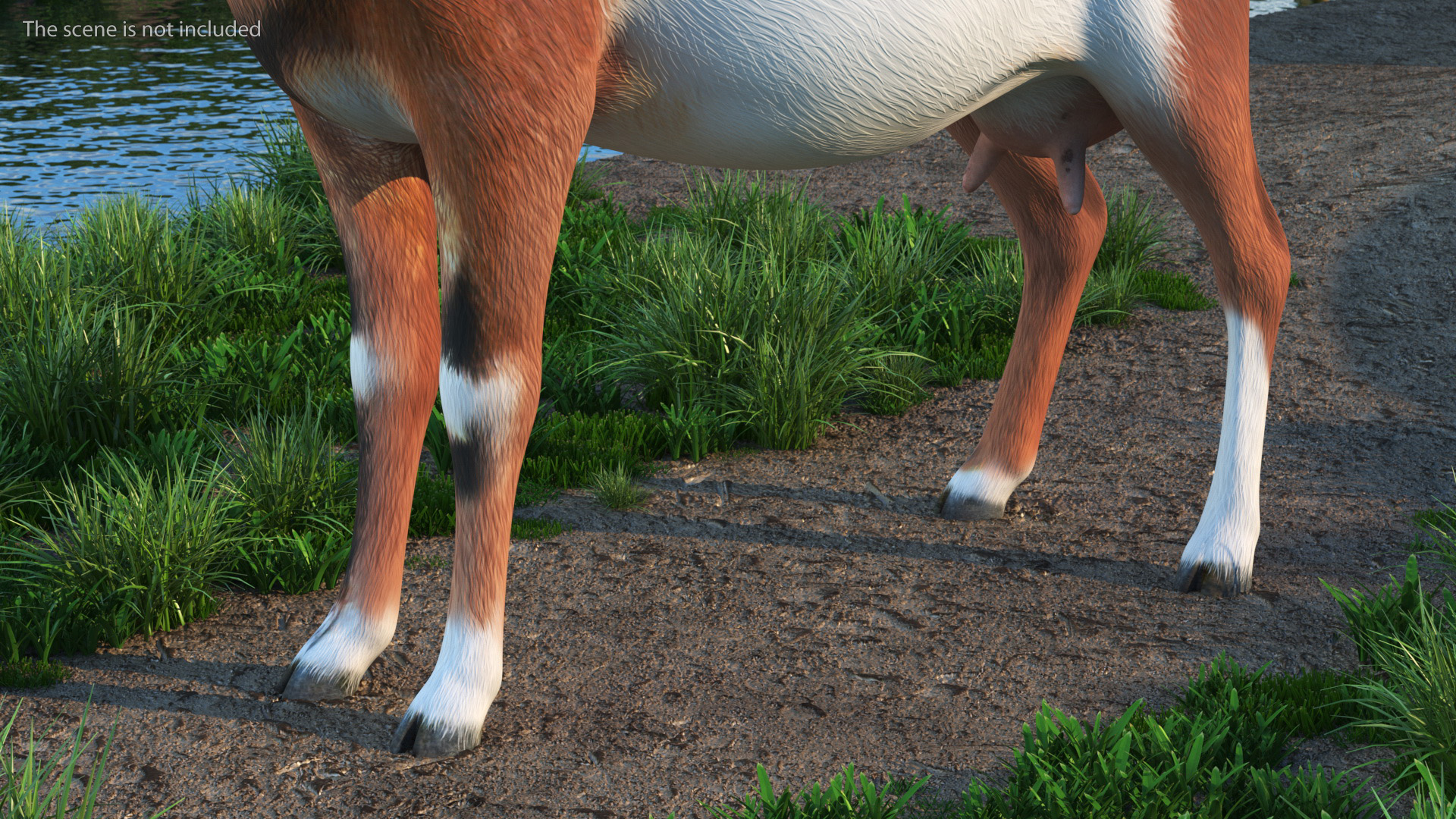 3D Dairy Goat Brown