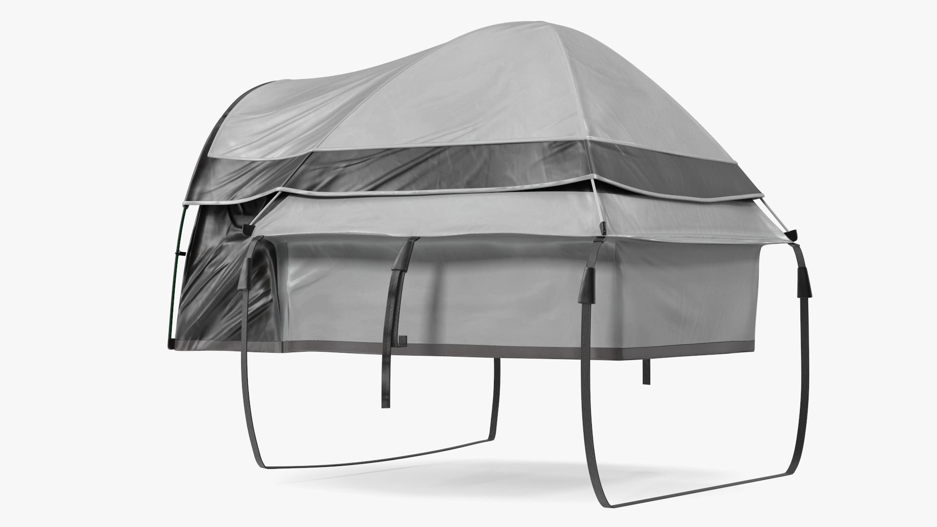Pickup Truck Tent Grey on Pickup 3D