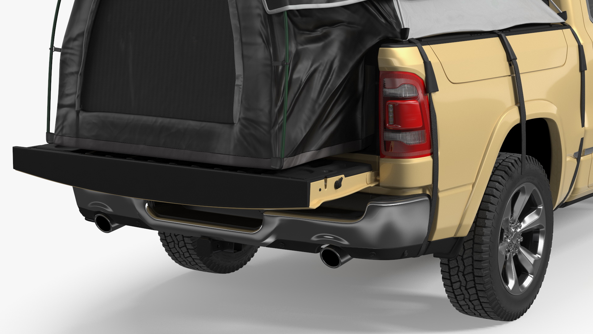 Pickup Truck Tent Grey on Pickup 3D