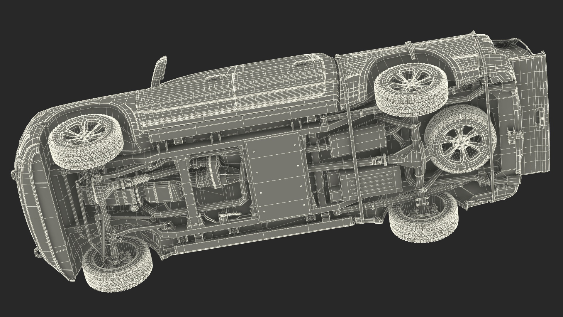 Pickup Truck Tent Grey on Pickup 3D