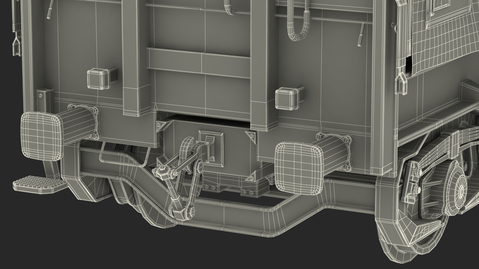DB Cargo Coil Transporter Tarpaulin Freight Wagon No Interior Dirty 3D