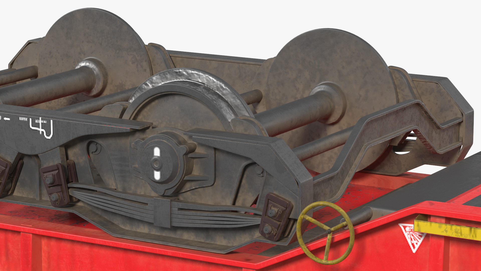 DB Cargo Coil Transporter Tarpaulin Freight Wagon No Interior Dirty 3D