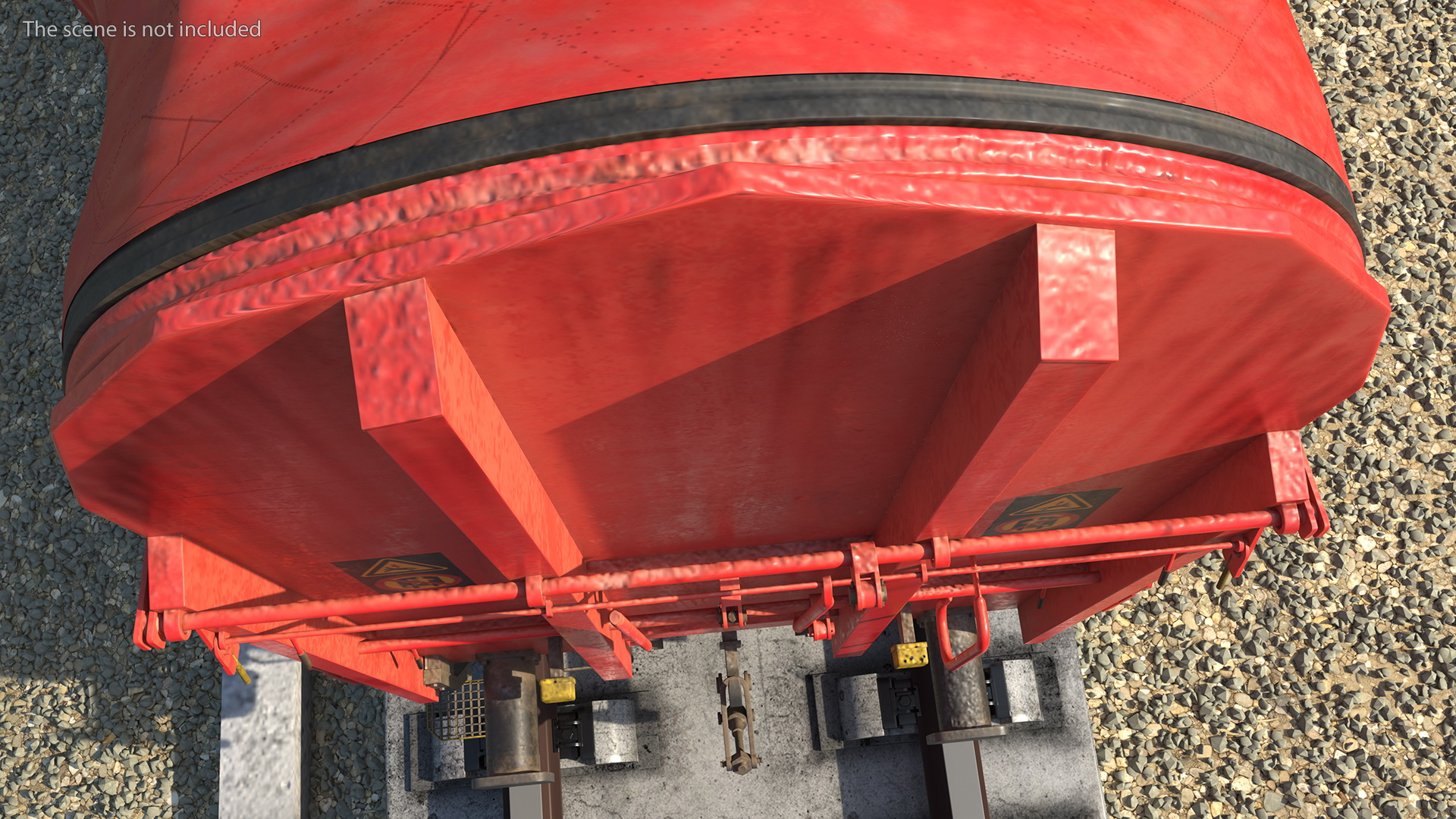 DB Cargo Coil Transporter Tarpaulin Freight Wagon No Interior Dirty 3D