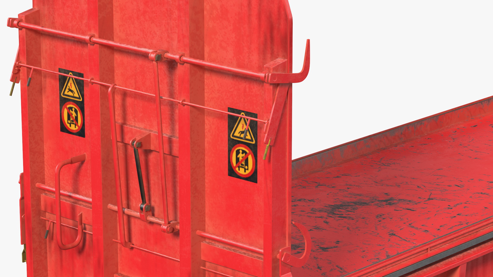DB Cargo Coil Transporter Tarpaulin Freight Wagon No Interior Dirty 3D