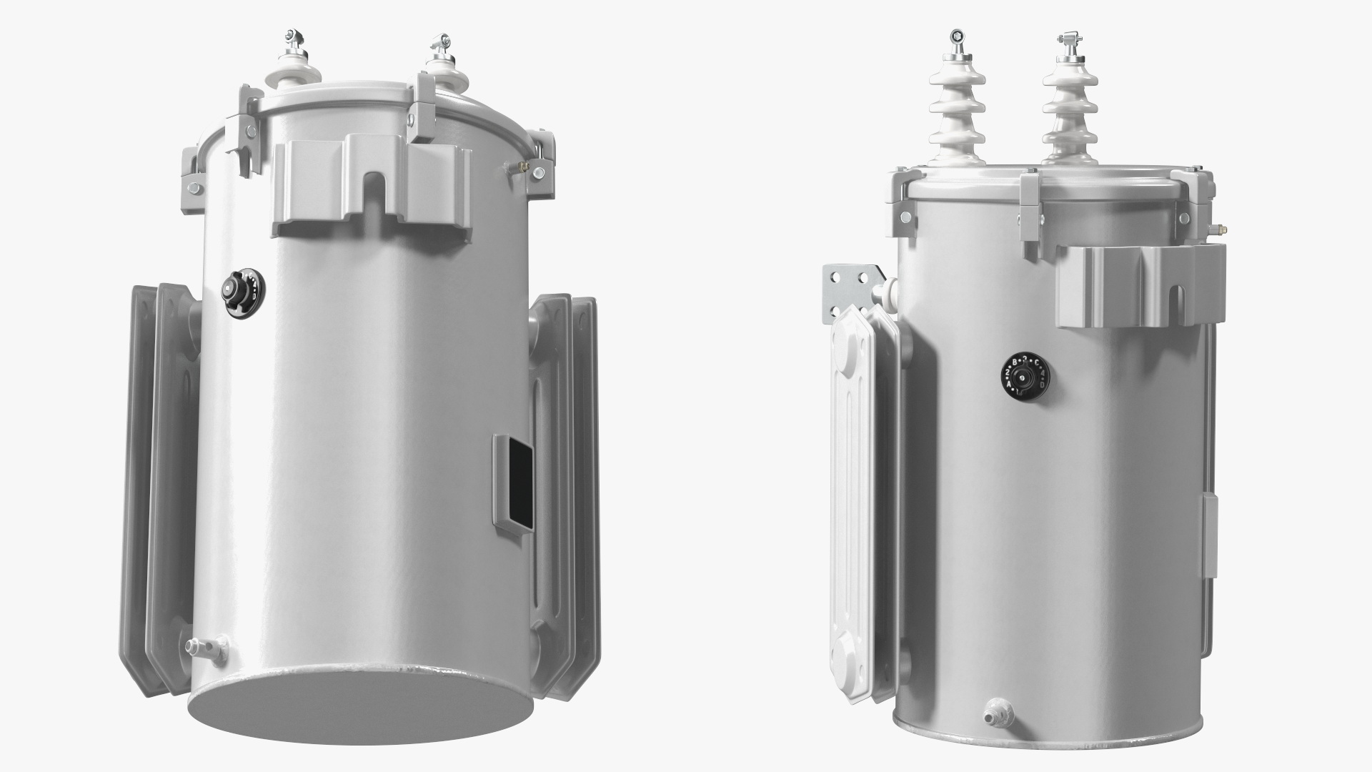 3D Single Phase Electric Pole Transformer model