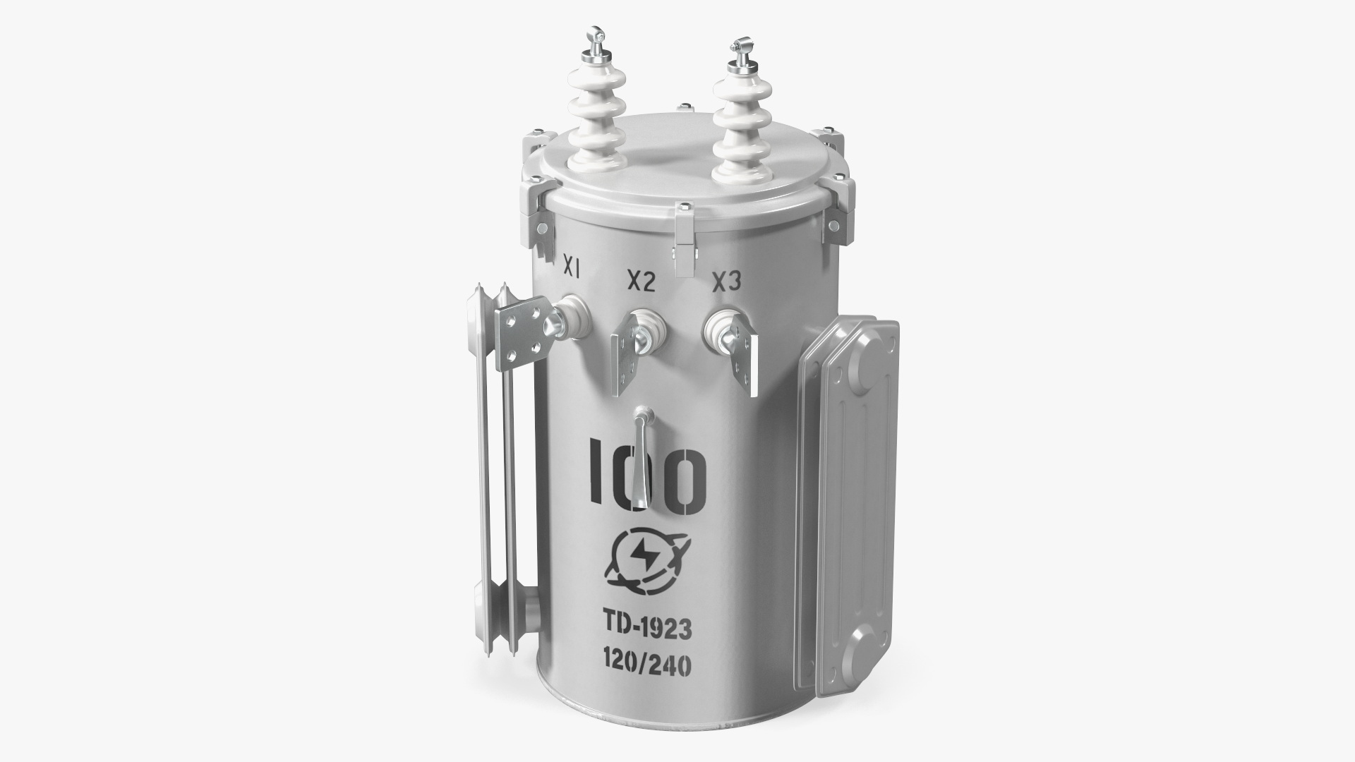 3D Single Phase Electric Pole Transformer model