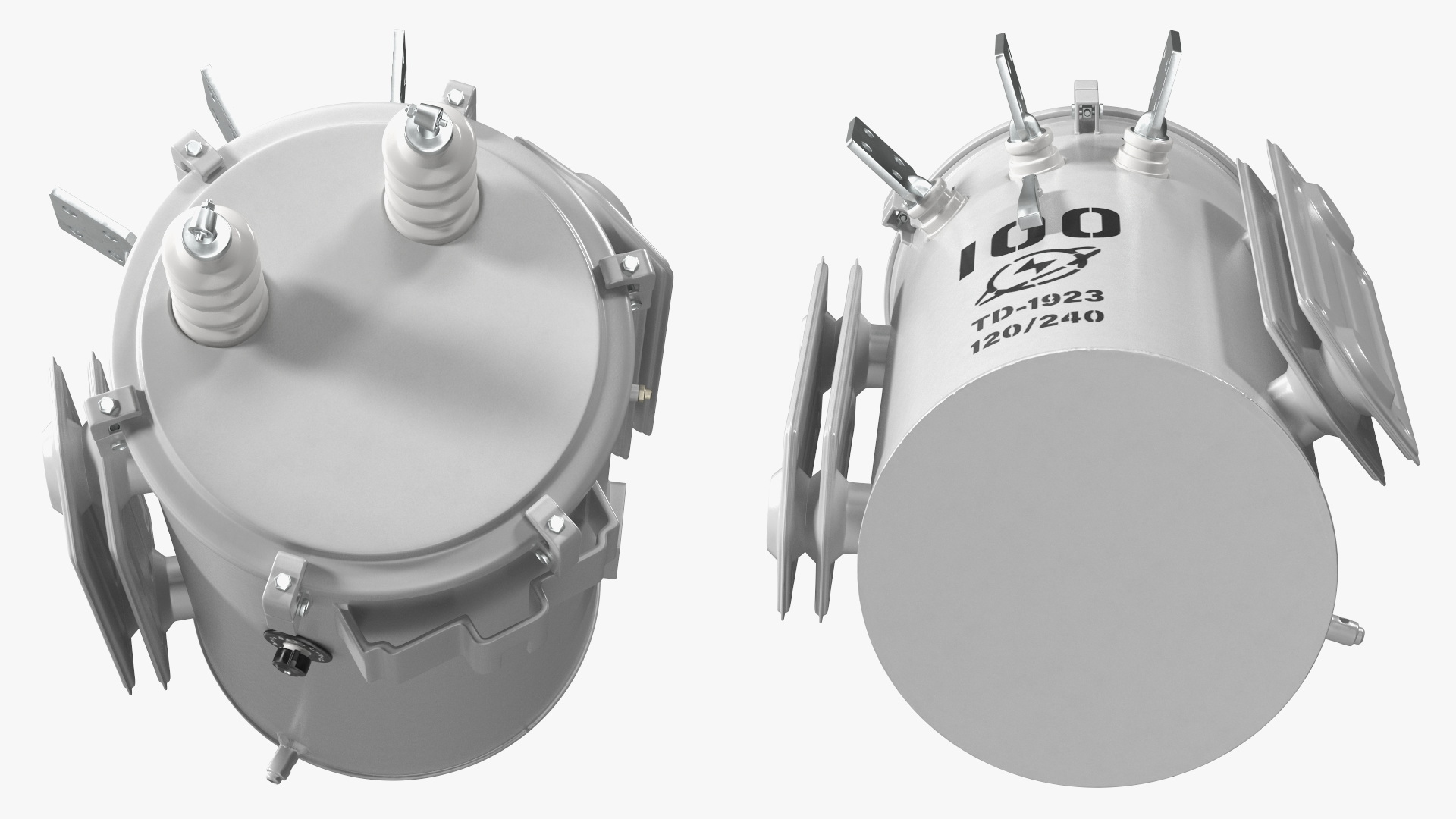 3D Single Phase Electric Pole Transformer model