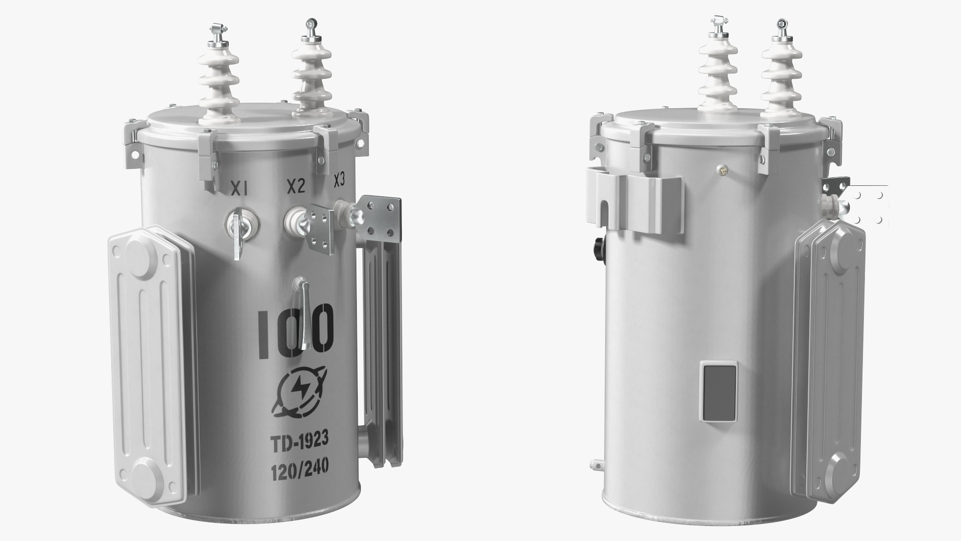 3D Single Phase Electric Pole Transformer model