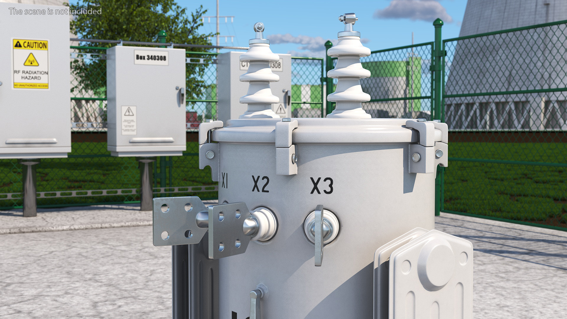 3D Single Phase Electric Pole Transformer model