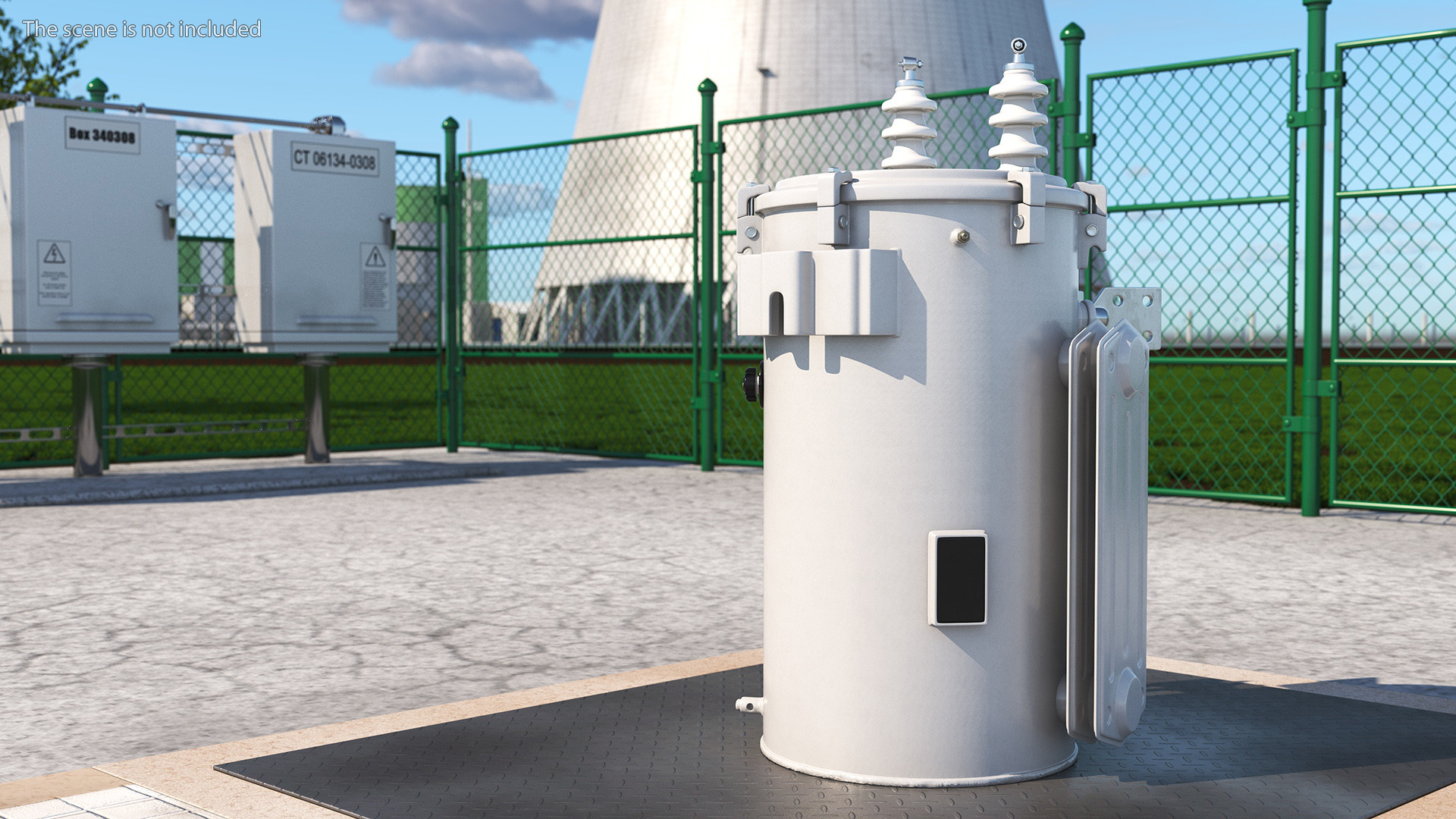 3D Single Phase Electric Pole Transformer model