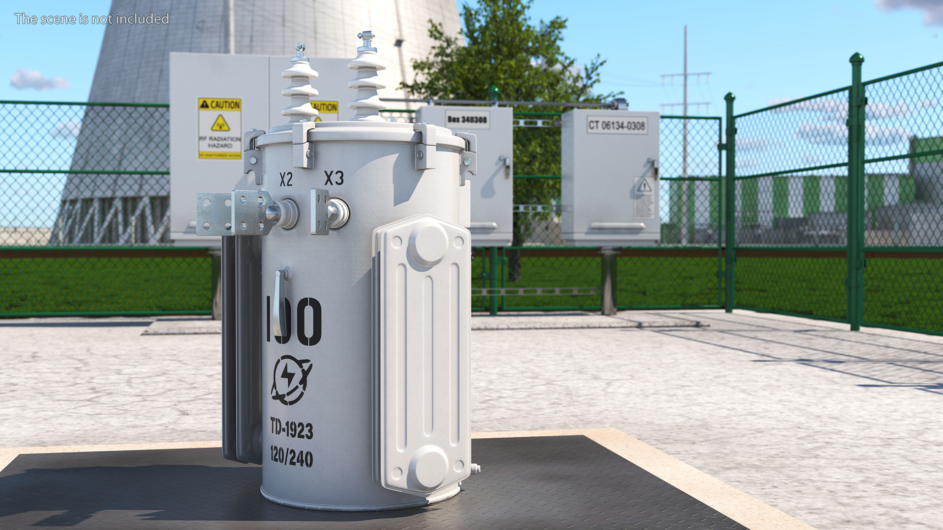 3D Single Phase Electric Pole Transformer model