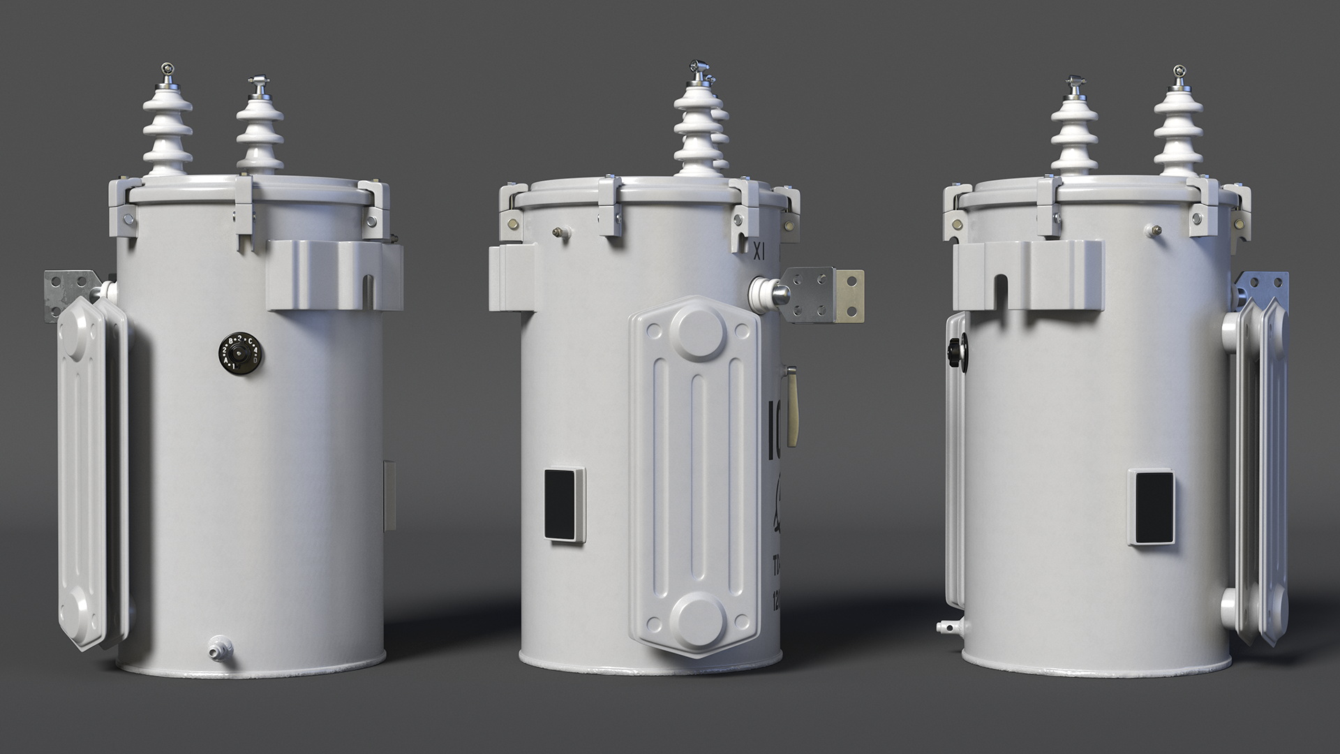 3D Single Phase Electric Pole Transformer model