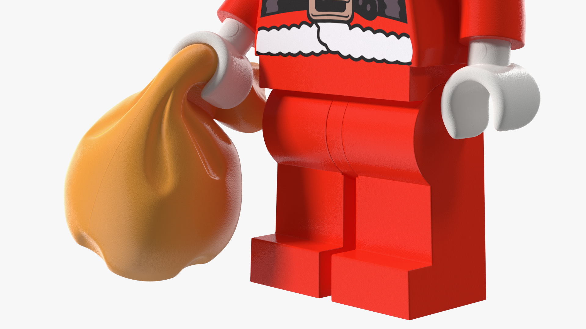 3D model LEGO Santa with Toy Sack Minifigure