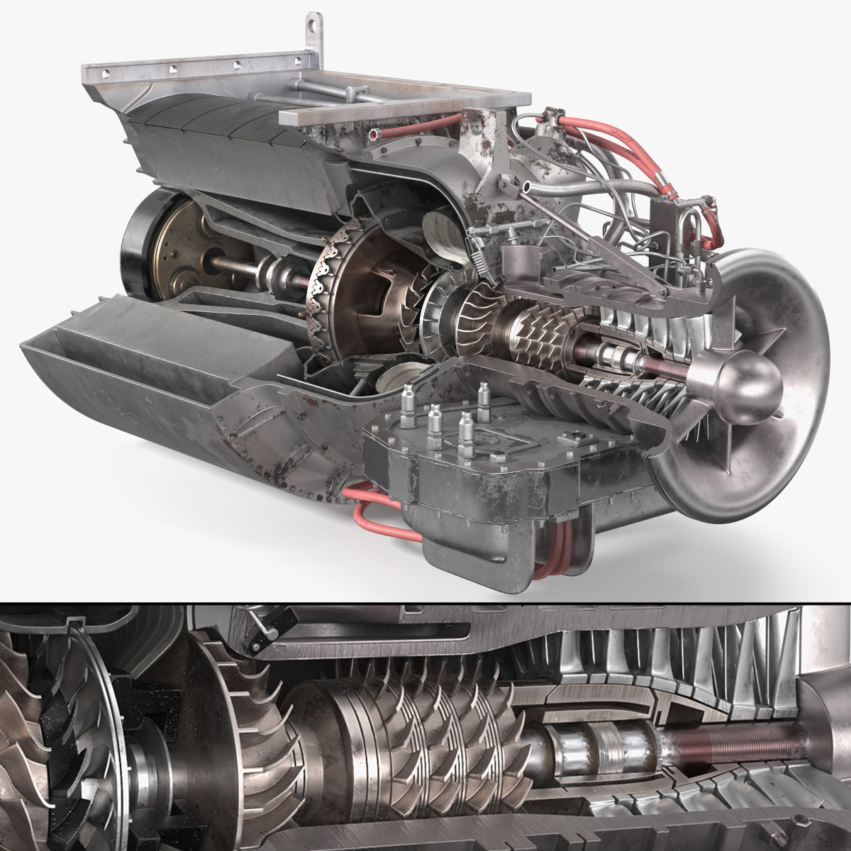 M1 Abrams Tank Turbine Engine Cutaway