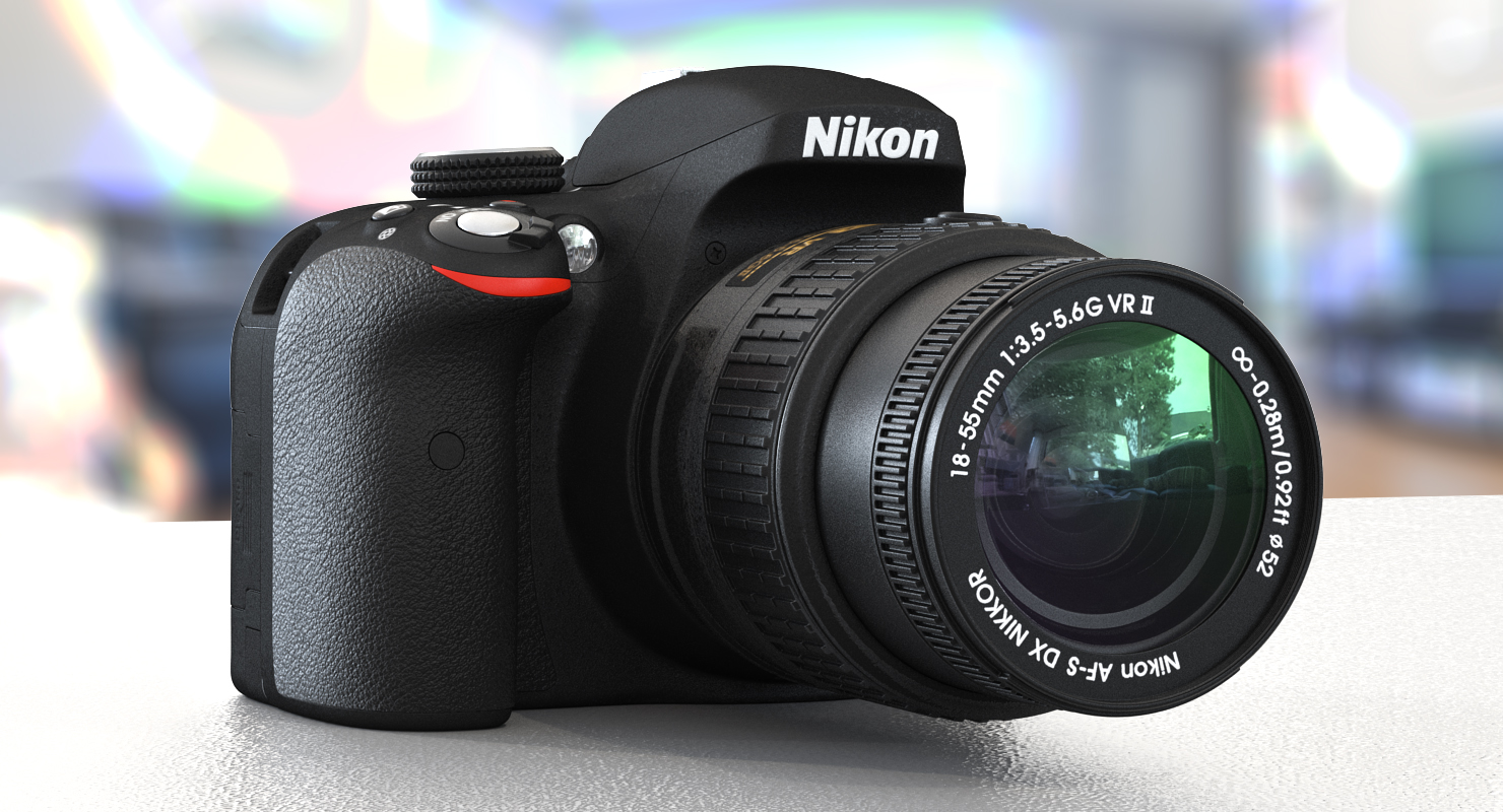 Photo Camera Nikon D3300 3D model