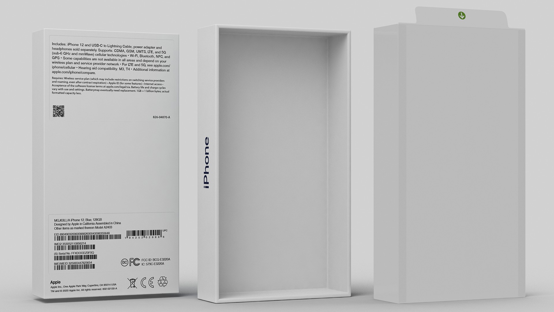 3D iPhone 12 Package Box Blue