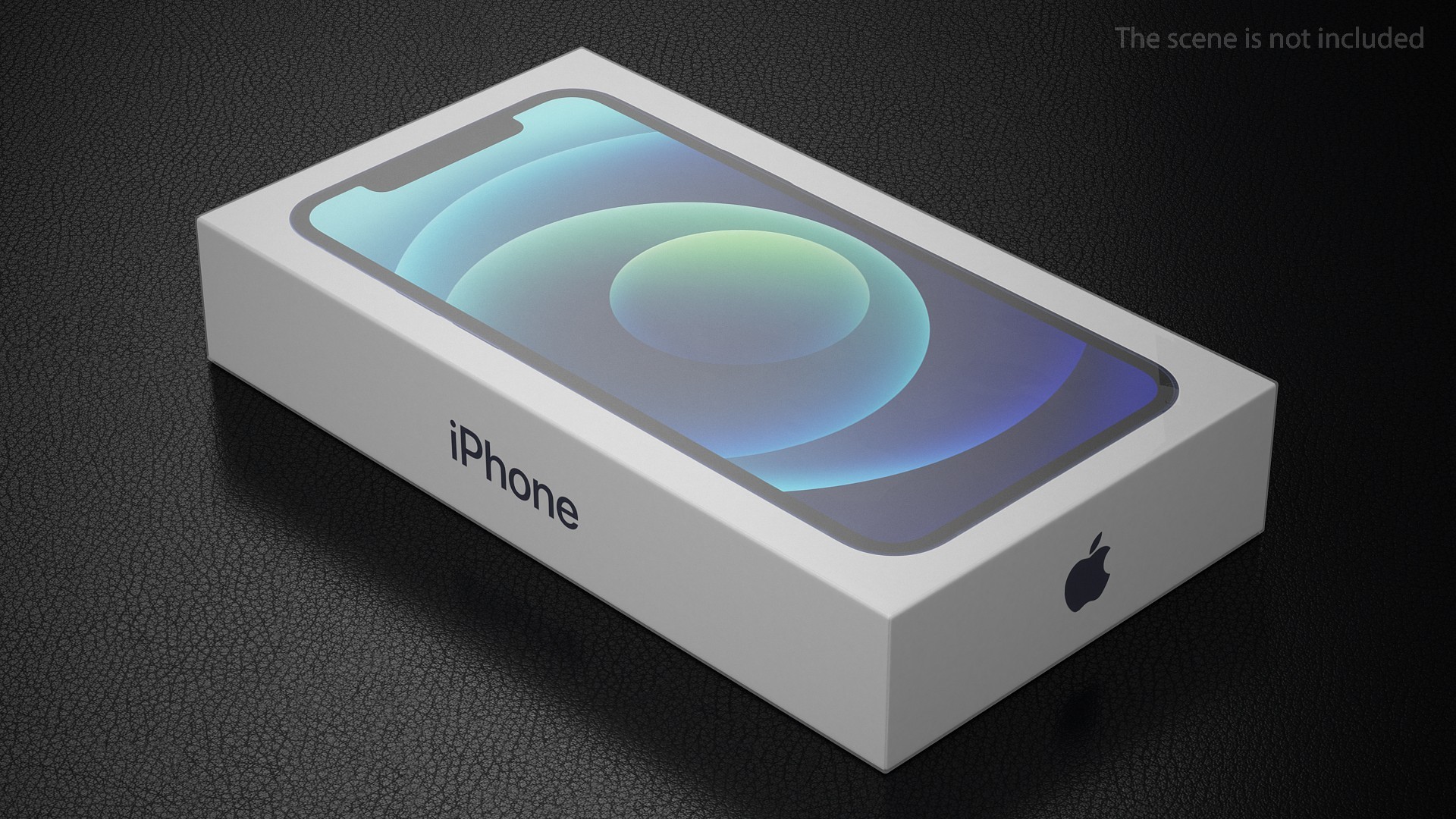 3D iPhone 12 Package Box Blue