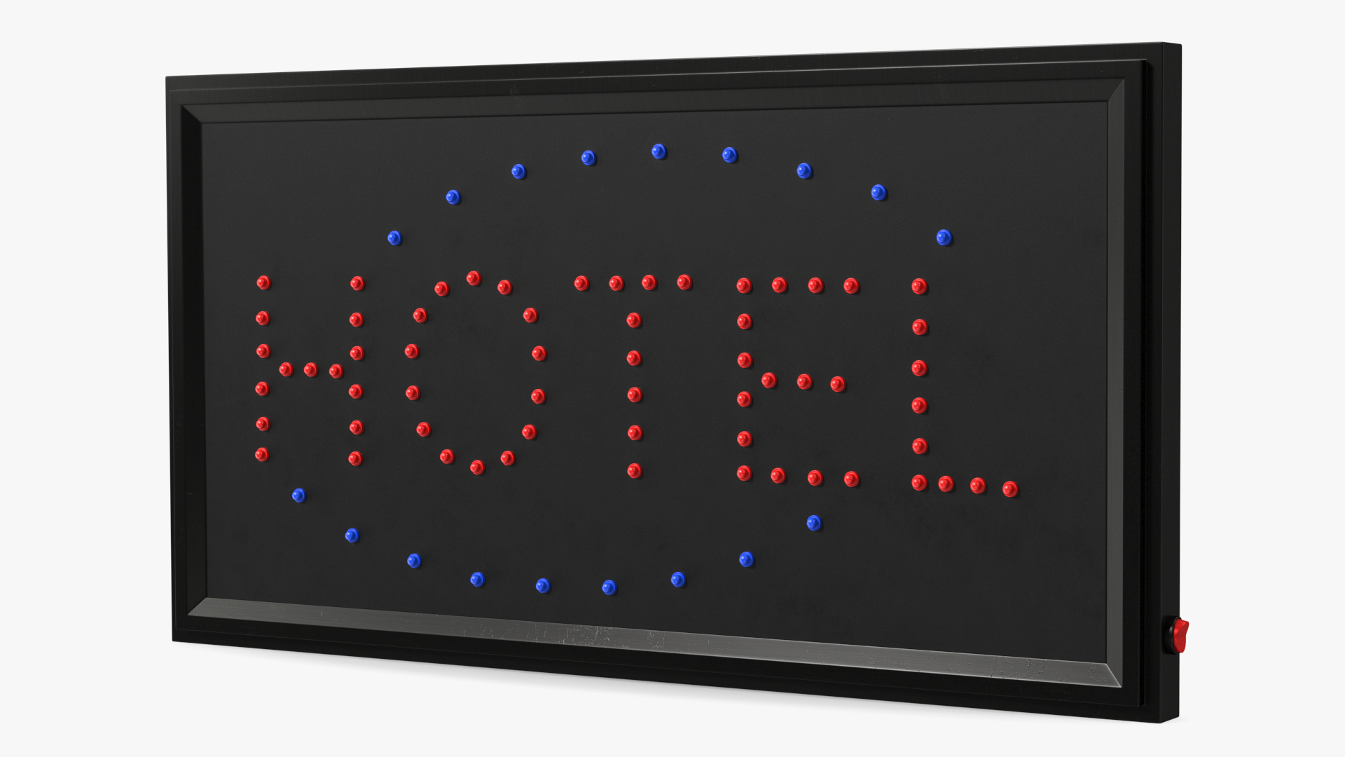 3D model Hotel Neon LED Light Sign Board OFF