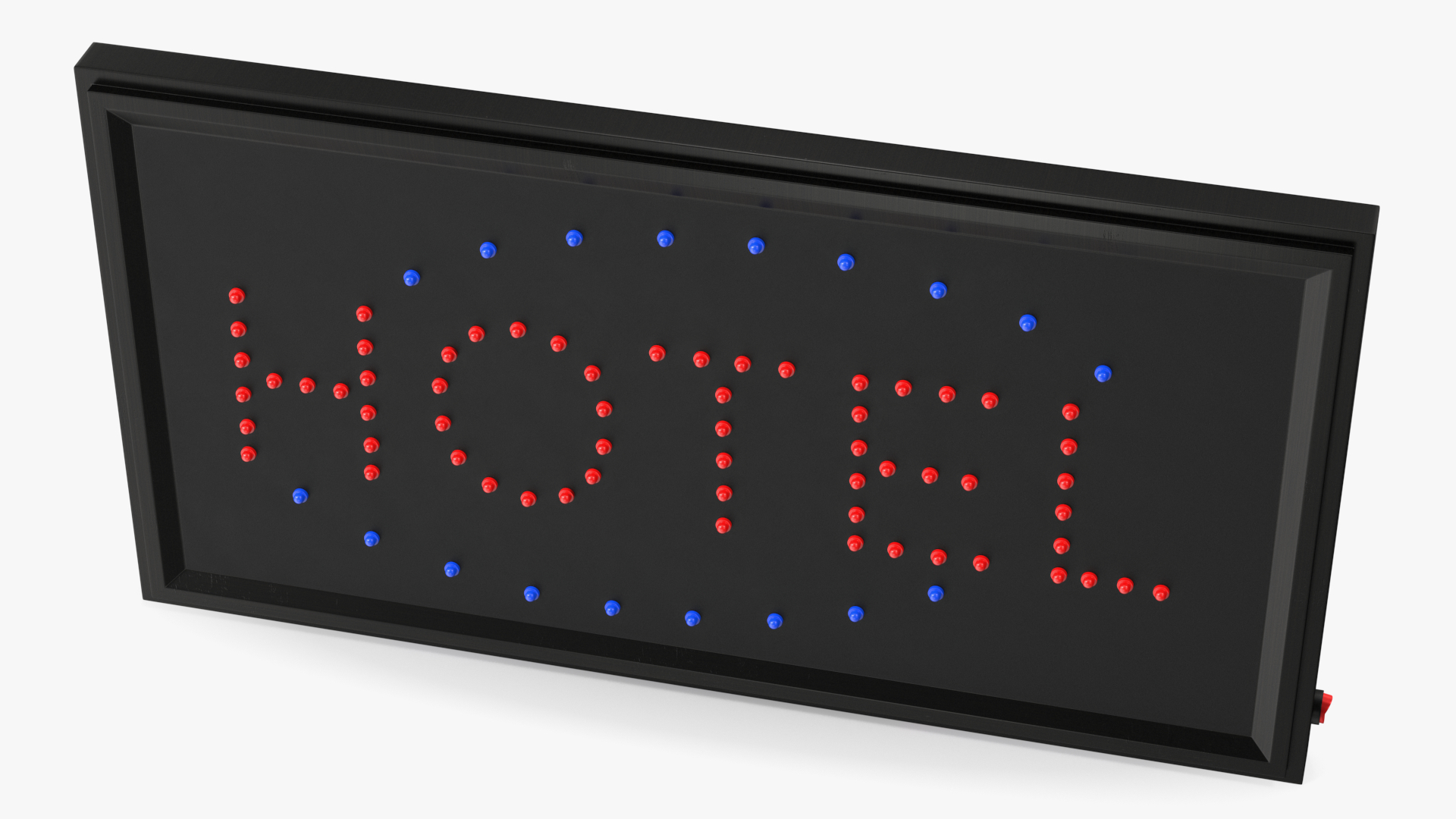 3D model Hotel Neon LED Light Sign Board OFF