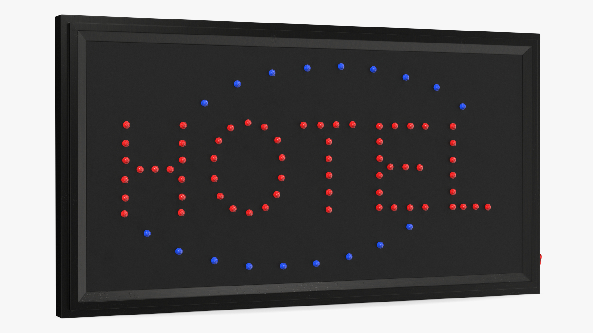3D model Hotel Neon LED Light Sign Board OFF