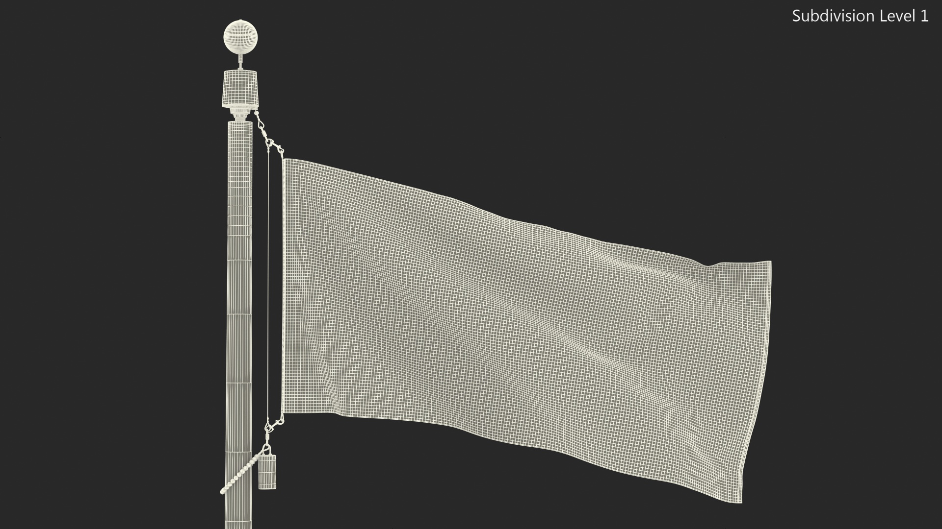 American Flag Waving Animated 3D model