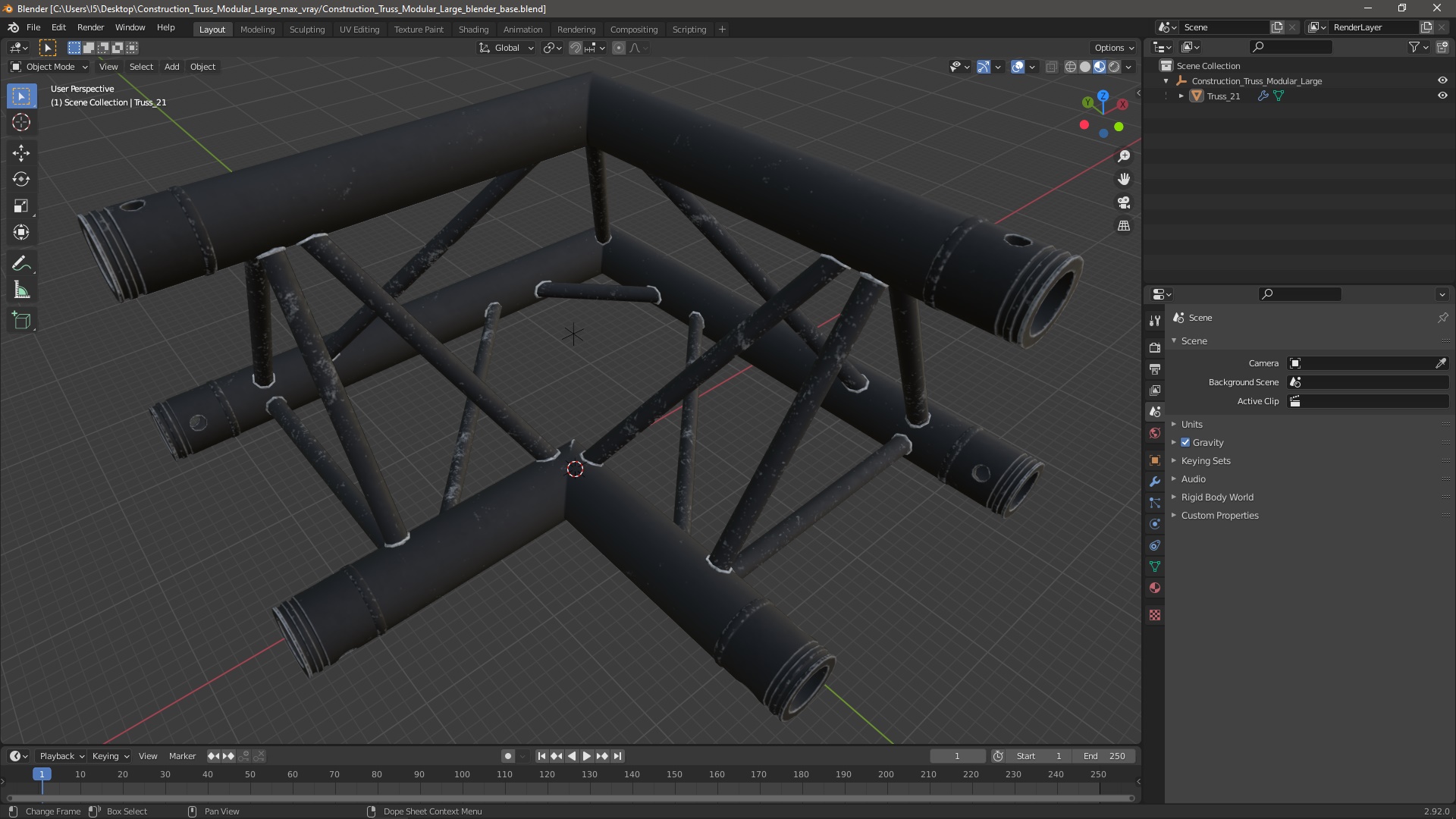 Construction Truss Modular Large 3D