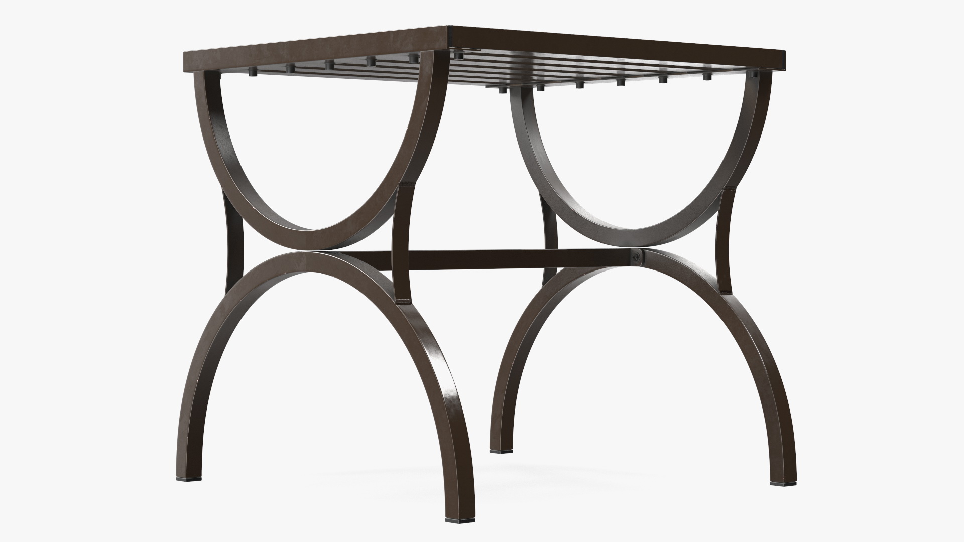 Garden Metal Side Table Brown 3D model