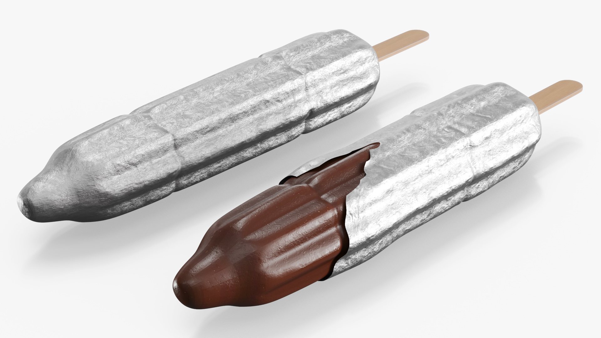Chocolate Covered Ice Cream Foil Wrapped Silver - view 5