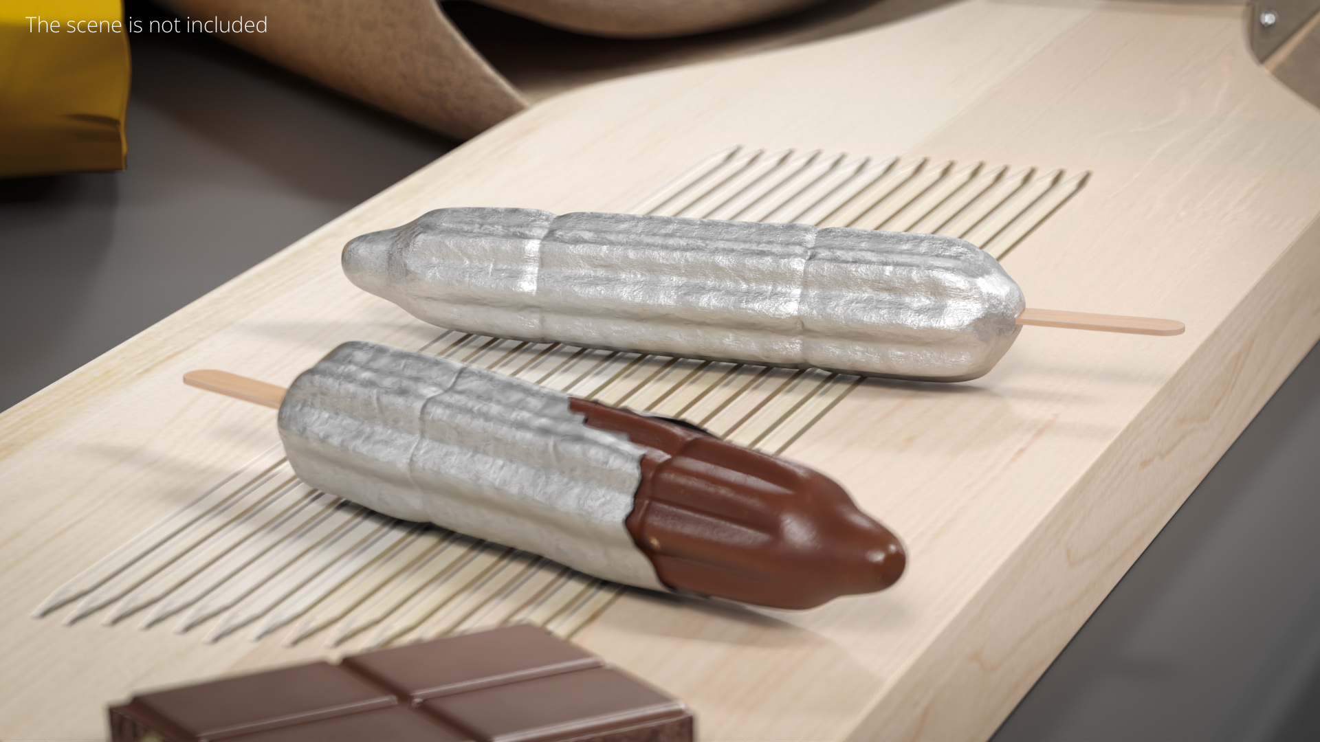 Chocolate Covered Ice Cream Foil Wrapped Silver - view 3