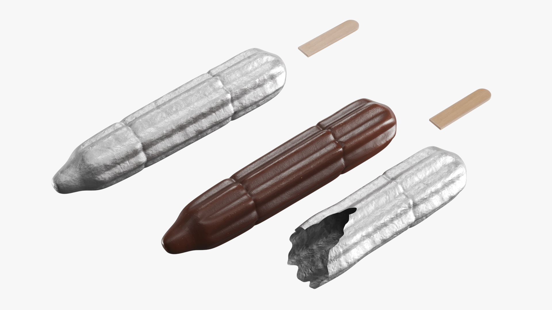 Chocolate Covered Ice Cream Foil Wrapped Silver - view 7