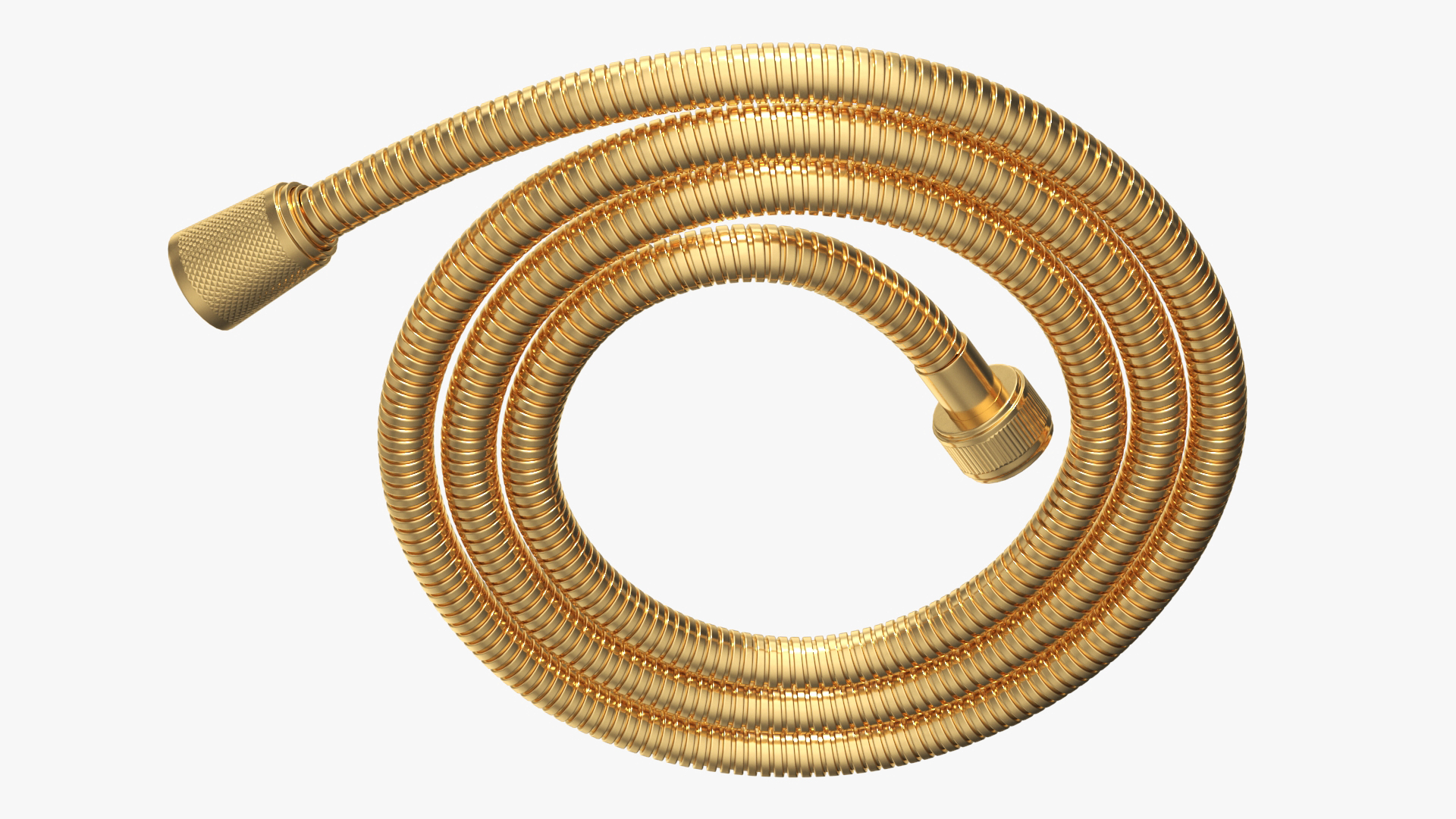 Flexible Shower Hose Golden 3D