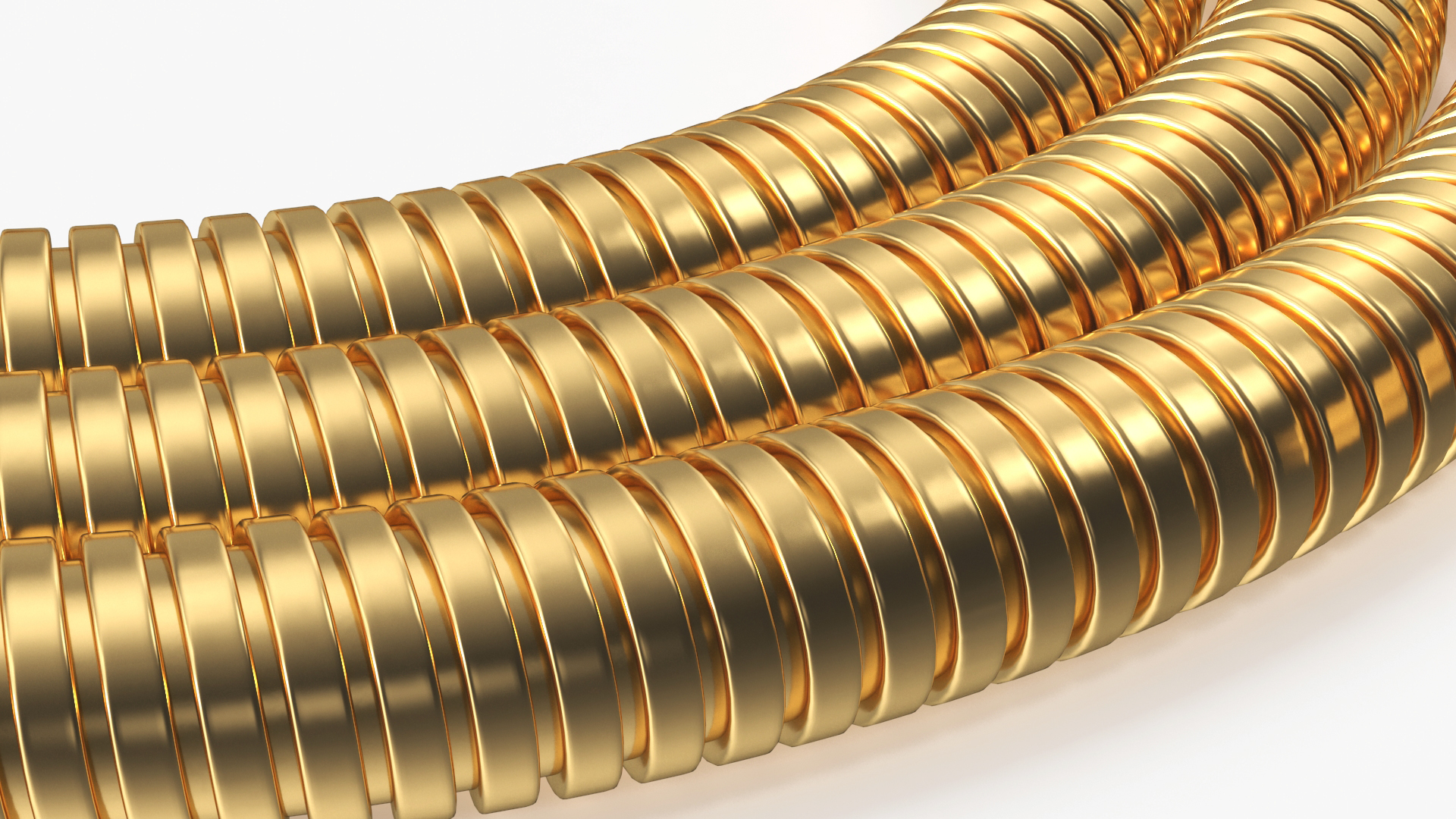 Flexible Shower Hose Golden 3D