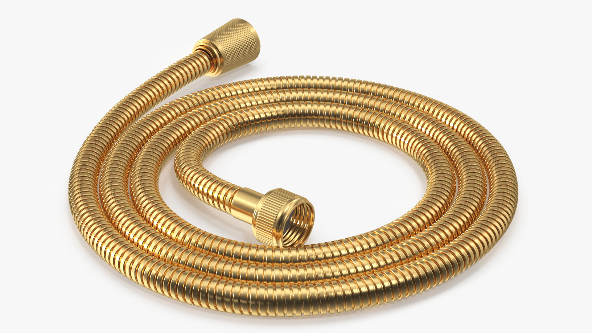 Flexible Shower Hose Golden 3D