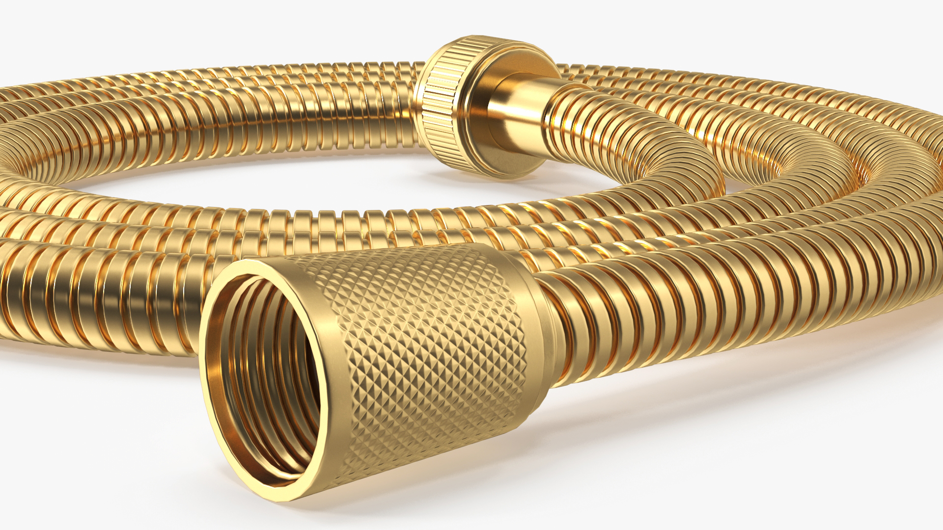 Flexible Shower Hose Golden 3D