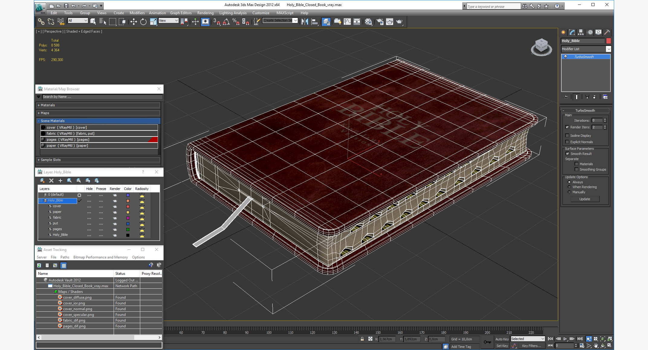 Holy Bible Closed Book 3D
