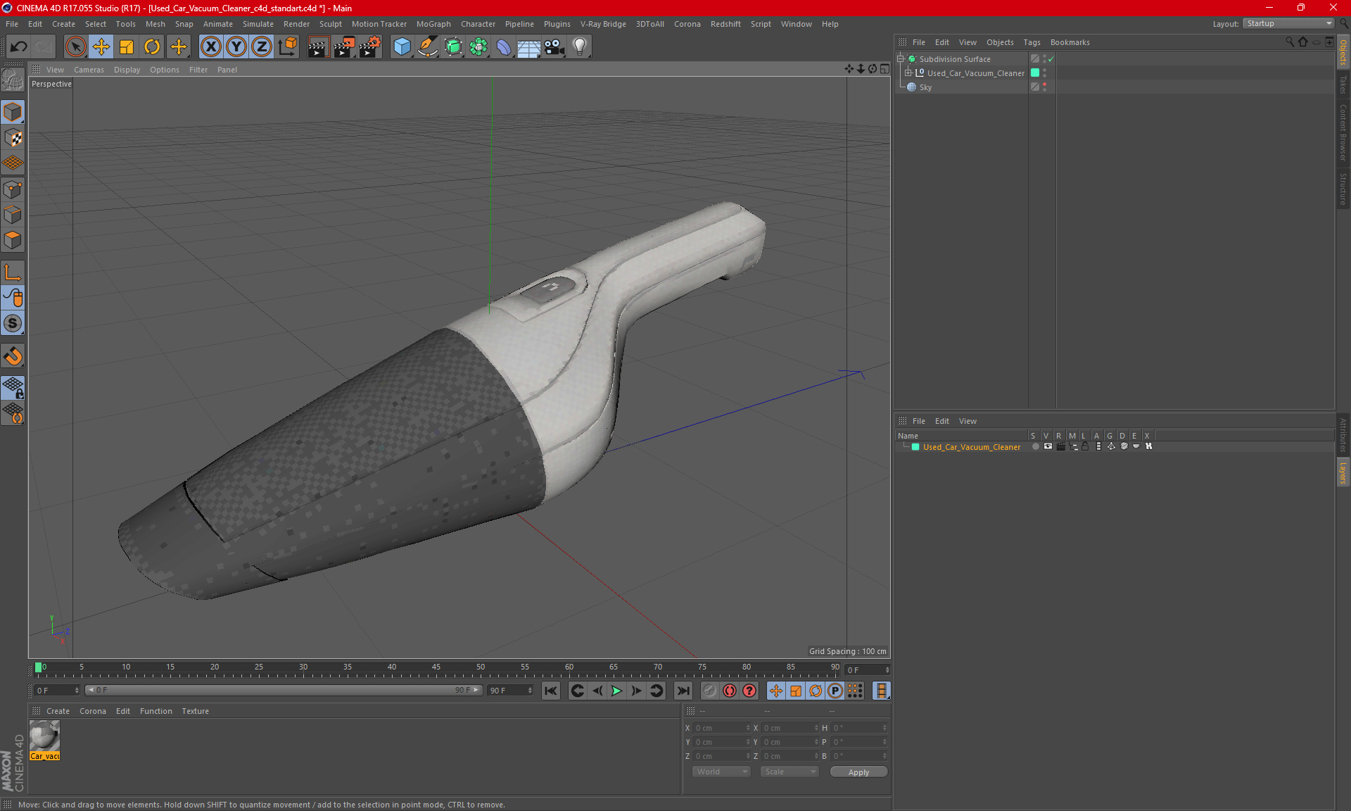 3D Used Car Vacuum Cleaner model