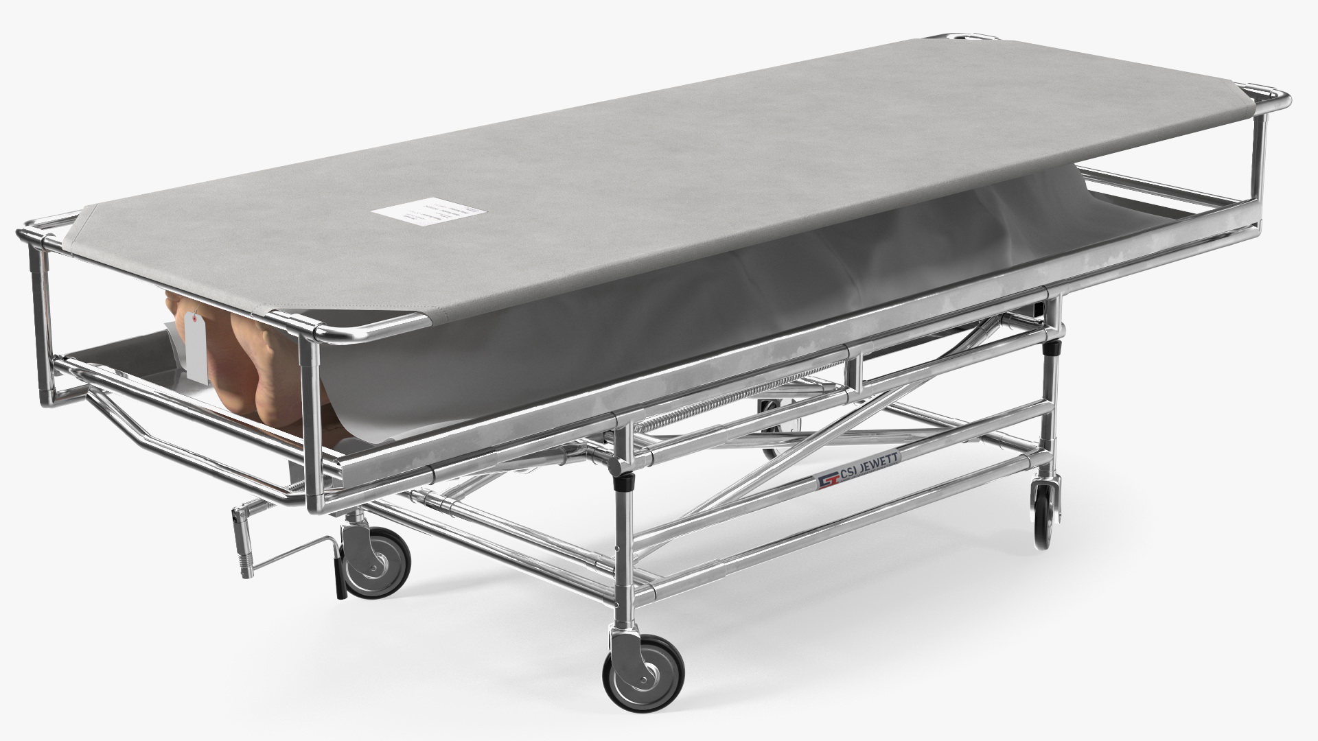 Covered Gurney CSI Jevett with Male Corpse 3D