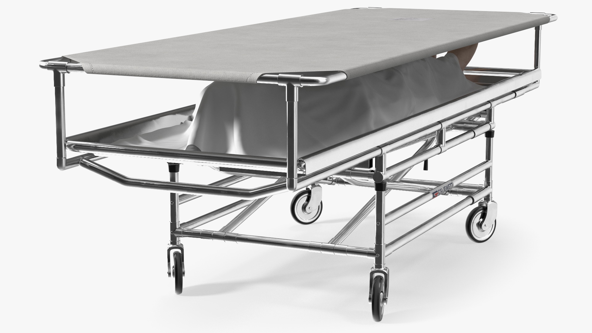 Covered Gurney CSI Jevett with Male Corpse 3D