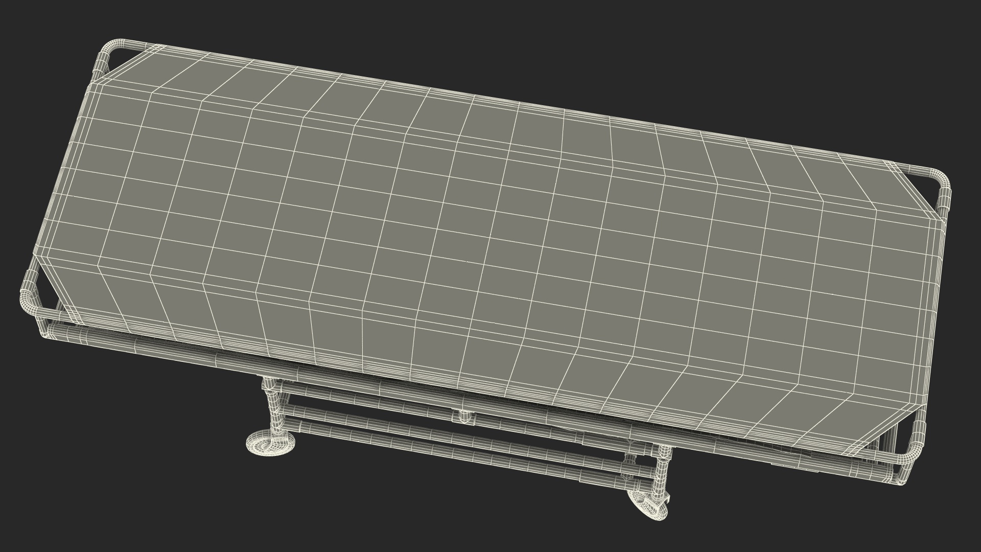 Covered Gurney CSI Jevett with Male Corpse 3D