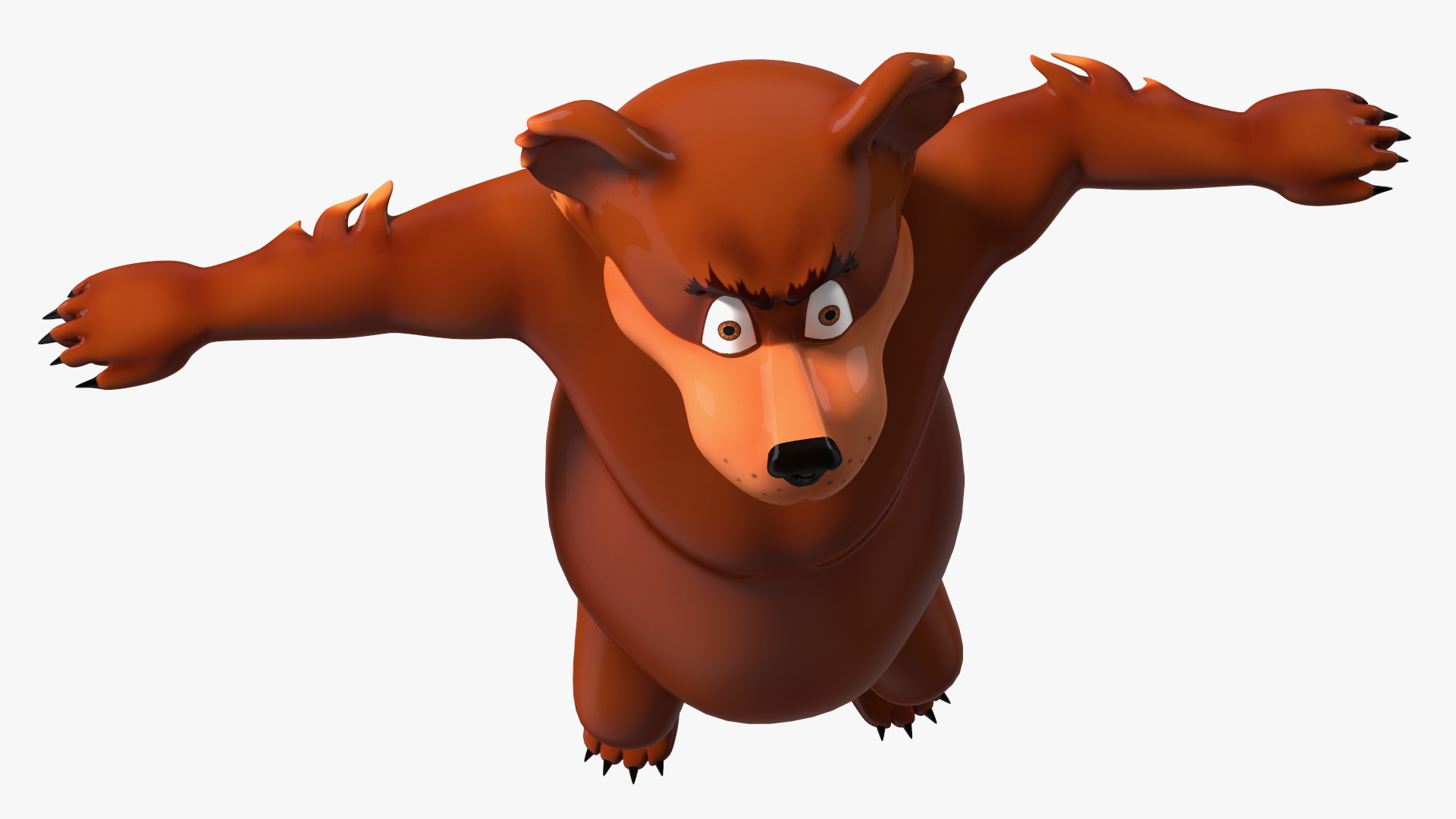 3D Funny Brown Bear