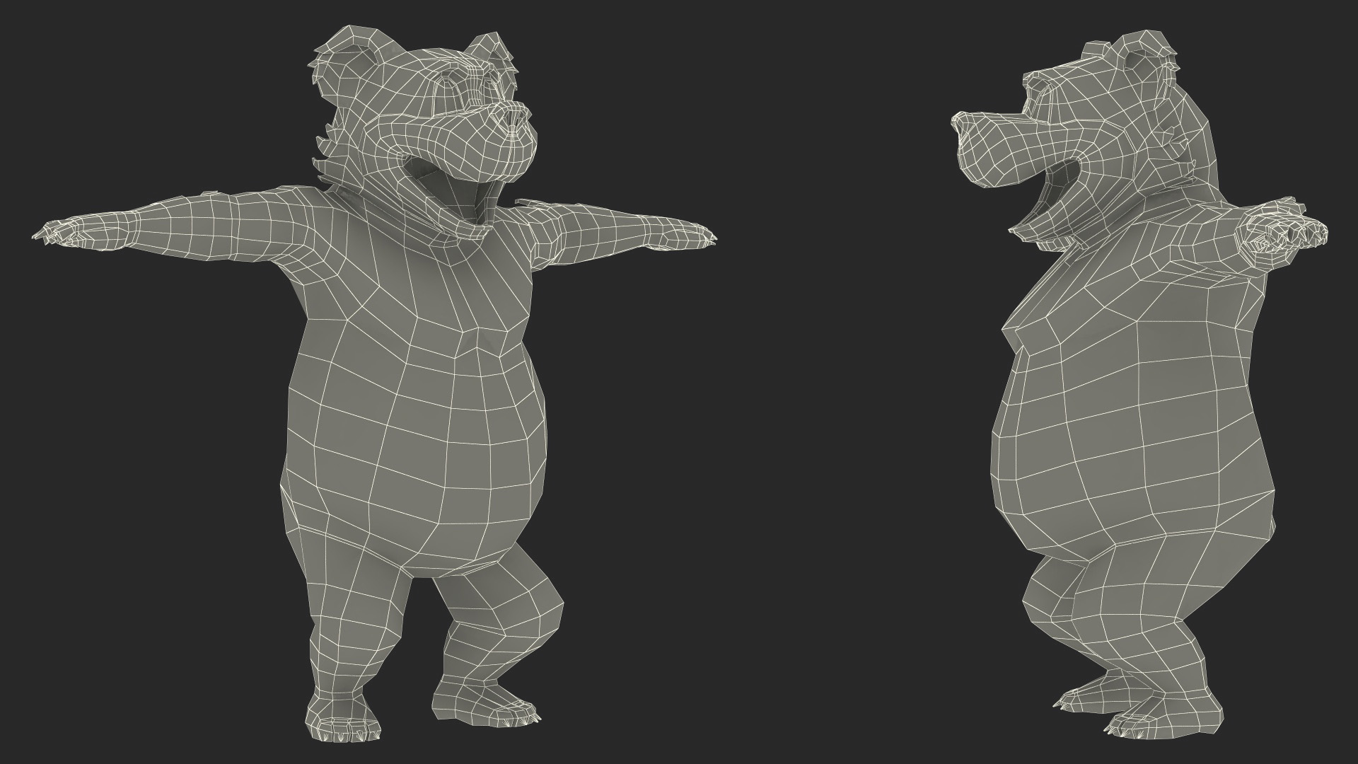 3D Funny Brown Bear