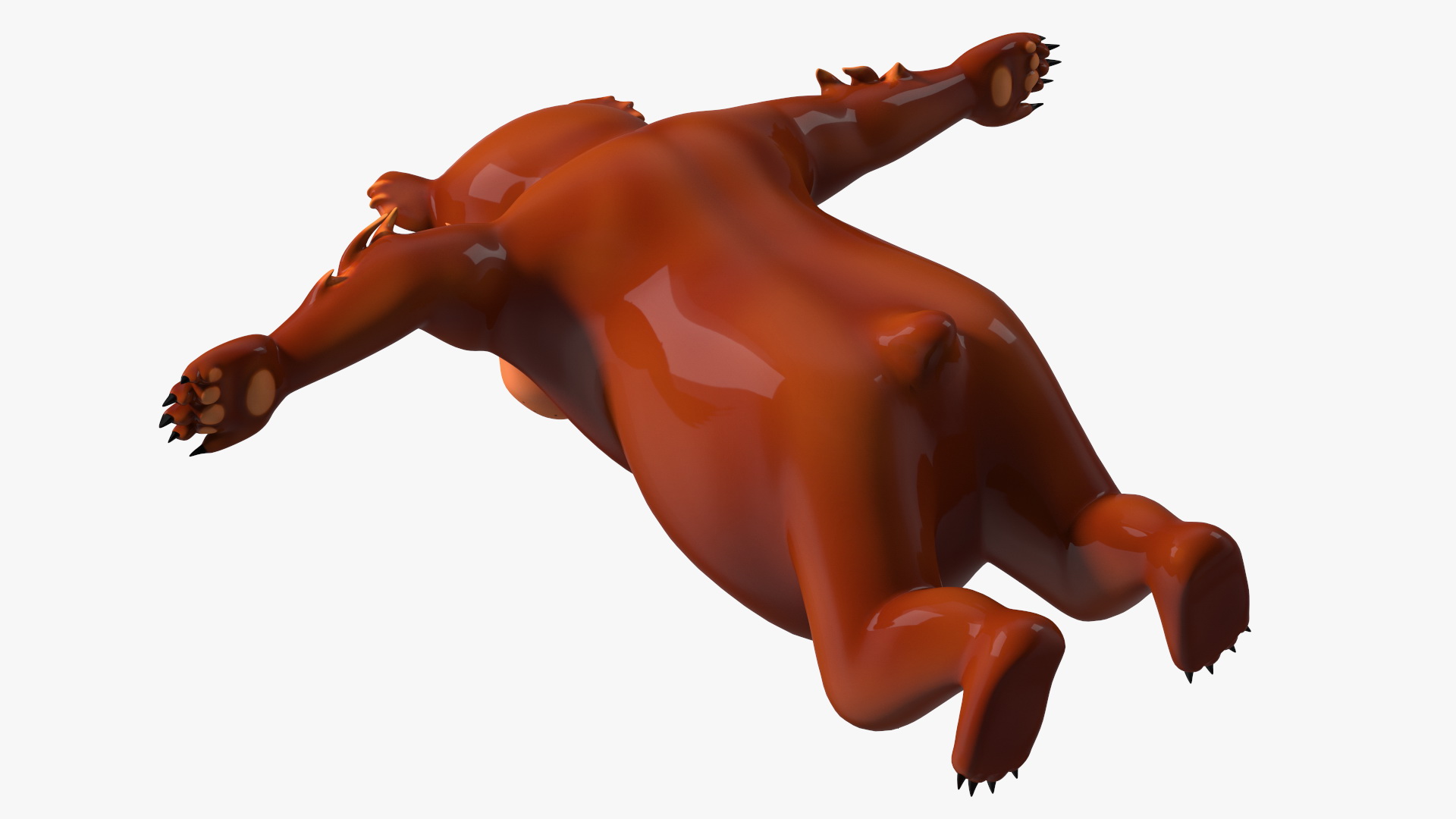 3D Funny Brown Bear
