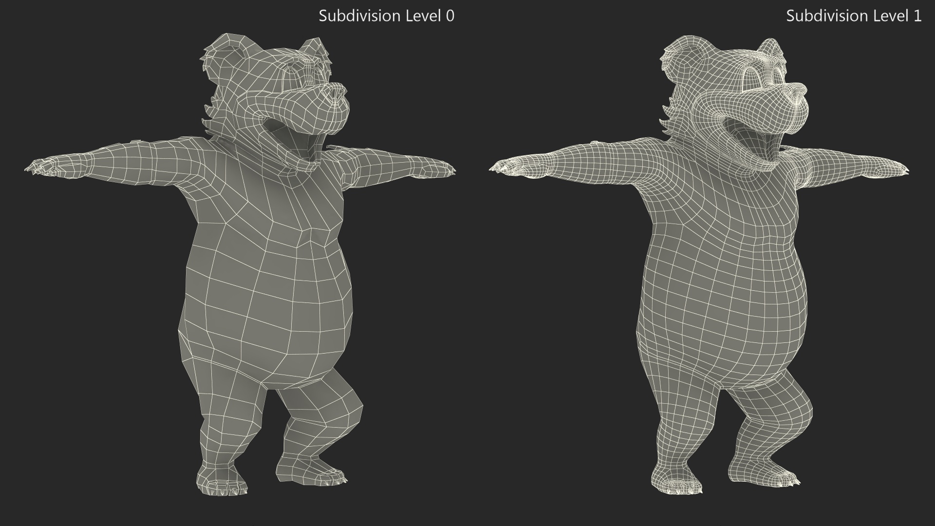 3D Funny Brown Bear