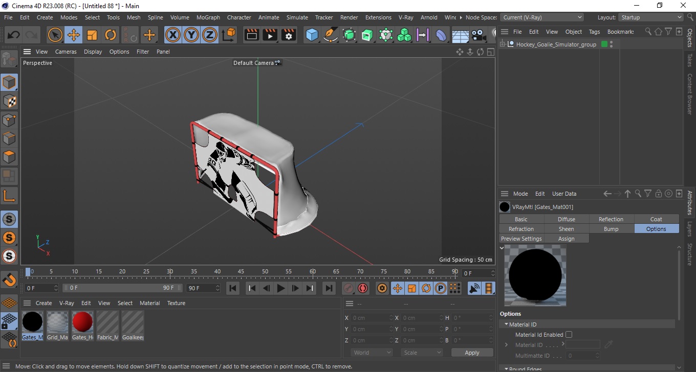 3D Hockey Goalie Simulator model