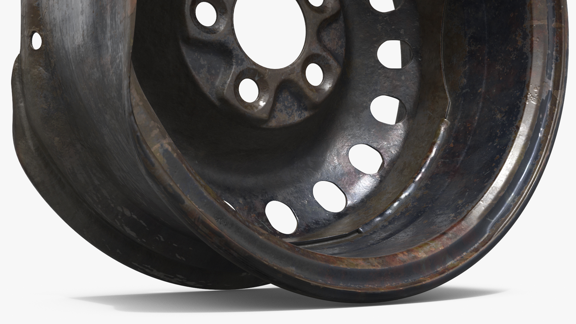 Damaged Automotive Rim Old, view 6