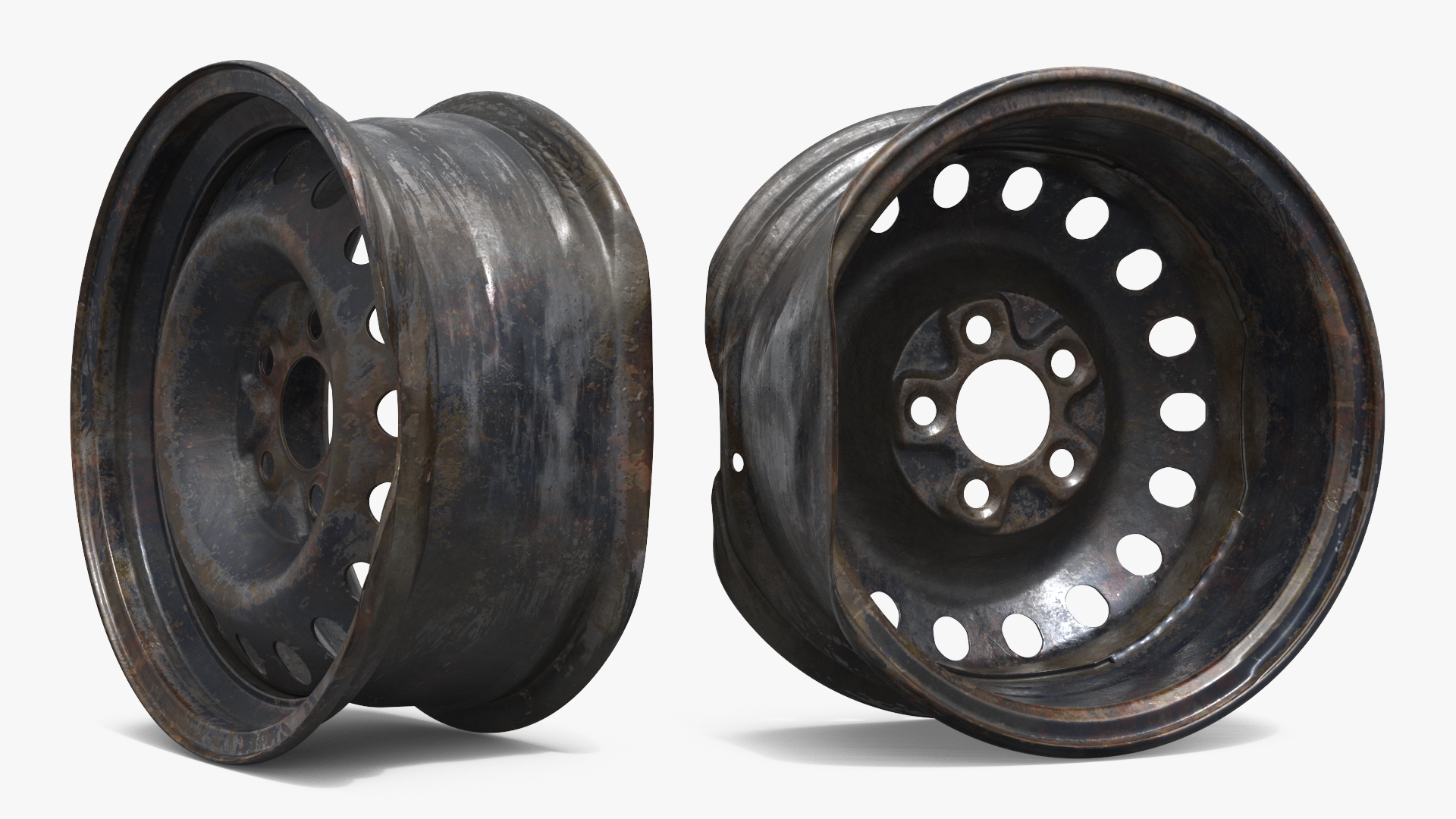 Damaged Automotive Rim Old