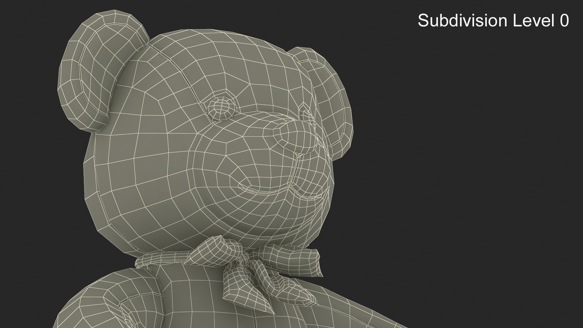 3D model Teddy Bear Brown Fur