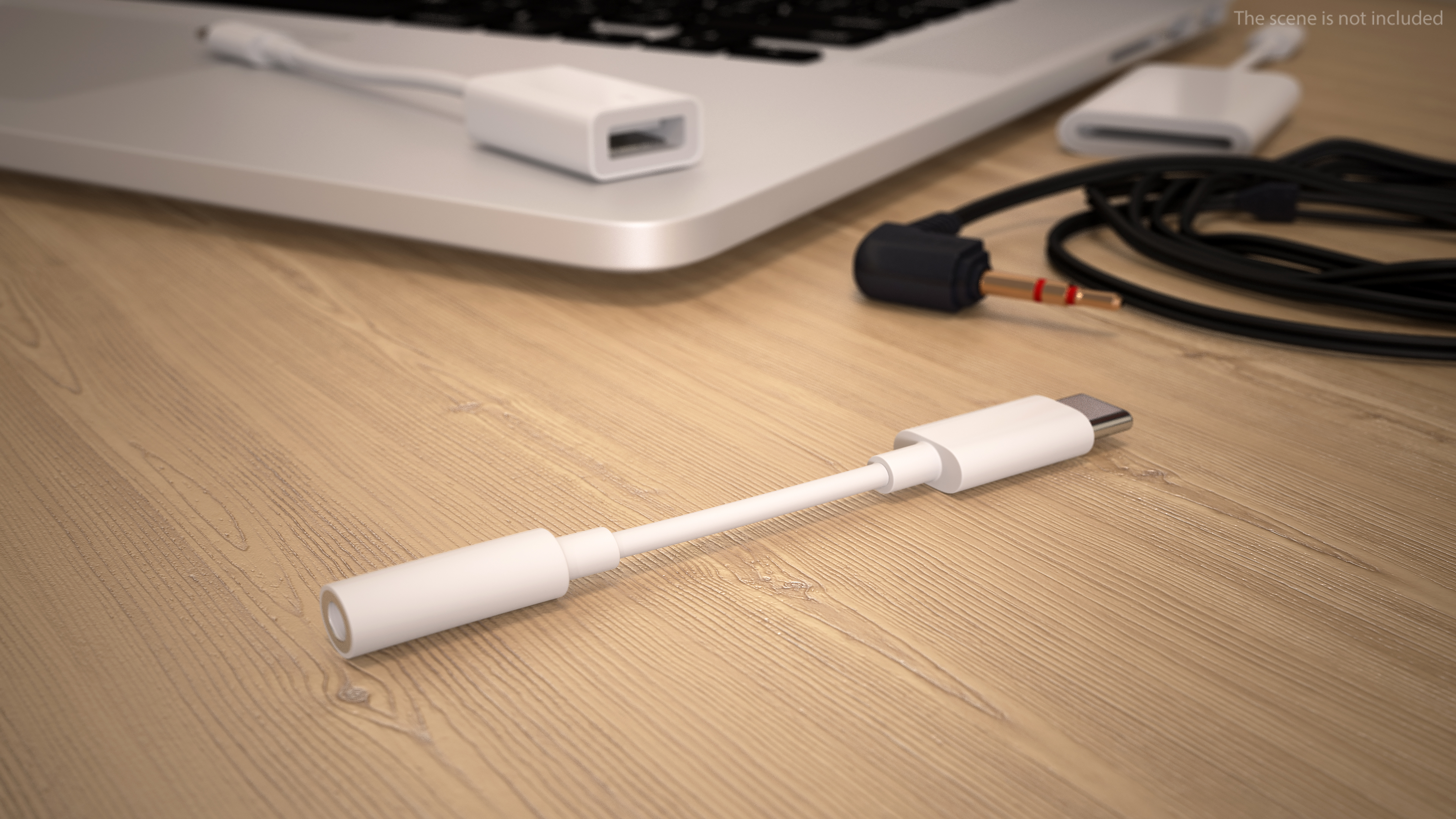 3D USB Type C to 3.5 mm Headphone Jack Adapter model
