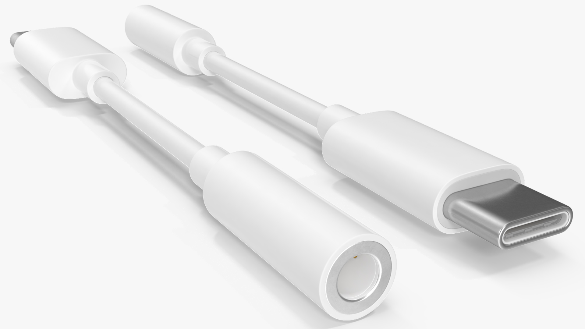3D USB Type C to 3.5 mm Headphone Jack Adapter model
